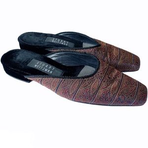 Stuart Weitzman Multicolor Paisley Mules